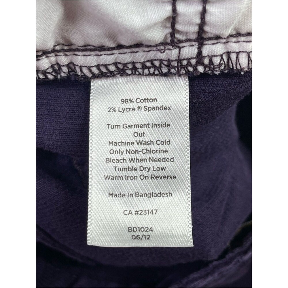Talbots Heritage Corduroy Pants Women’s 2 Purple Straight Leg Mid-Rise Stretch - Picture 7 of 12
